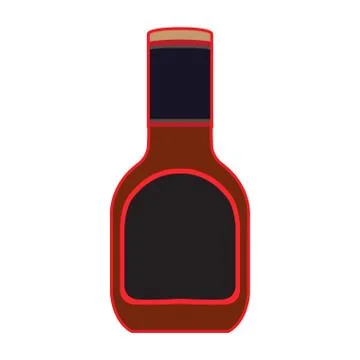 Barbecue sauce bottle Stock Illustration