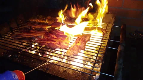 Barbecue Slow Motion Stock Footage 135582202