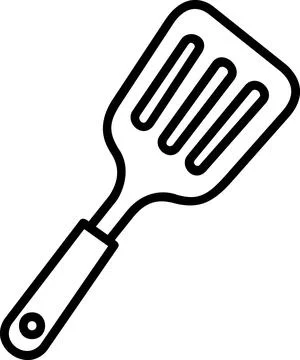 Barbecue spatula kitchen tool line icon Stock Illustration