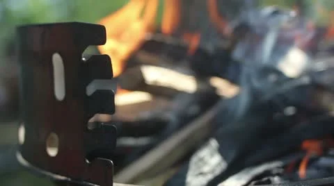 Barbecue (starting a fire _1) Stock Footage 11520906