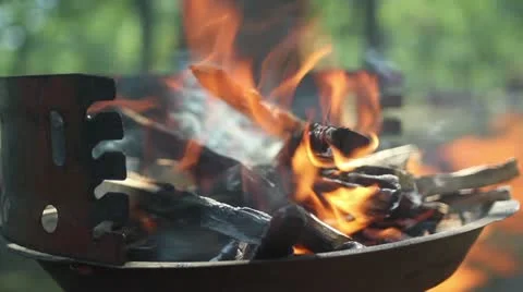 Barbecue (starting a fire _2) Video stock 11521082