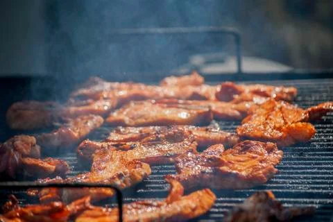 Barbecue steaks  Stock Photos