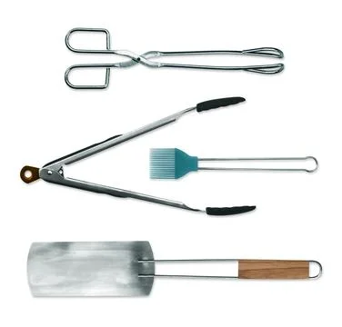 Barbecue tools set Stock Photos