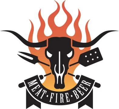 Barbecue Vector Emblem Stock Illustration
