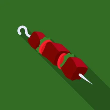 Barbecue vector icon in flat style for web Stock Illustration