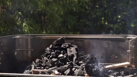 Barbecue Ventilation in Slow Motion Stock Footage 78973082