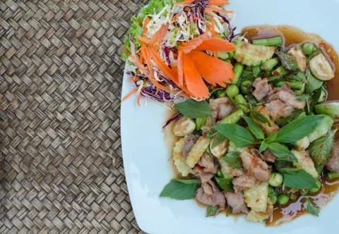 Barbecued beef salad Stock Photos