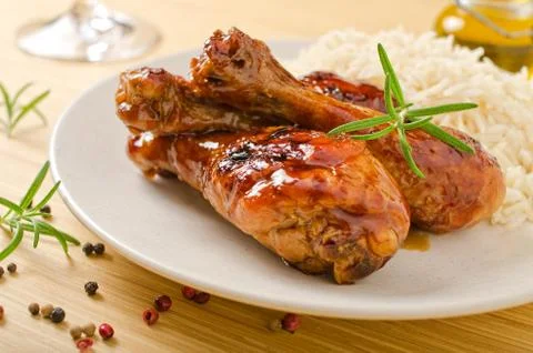 Barbecued chicken Foto stock