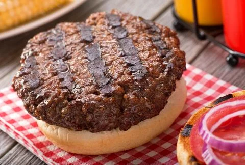 Barbecued Hamburger Stock Photos