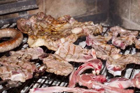 Barbecued meat Stock Photos