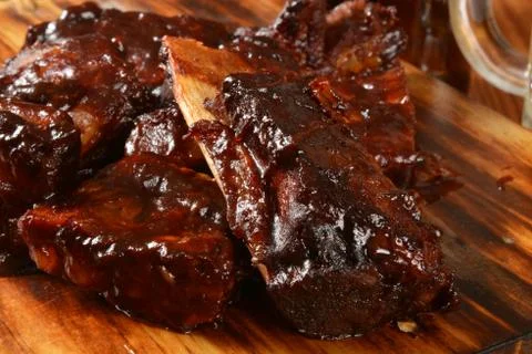 Barbecued ribs Stock Photos