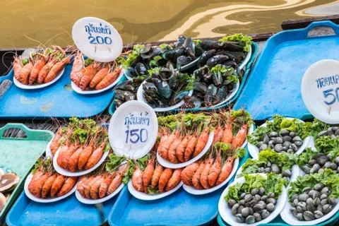Barbecued seafood Foto stock