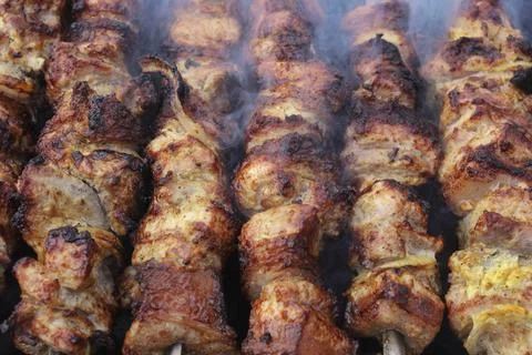 Barbecues on the grill Stock Photos
