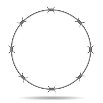 Barbed ware frame Stock Illustration