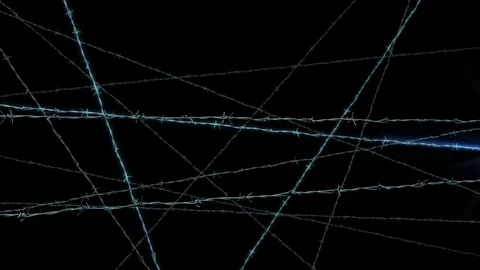 Barbed wire absract Stock Footage