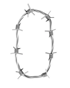 Barbed wire alphabet, 0 Illustration