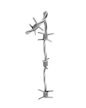 Barbed wire alphabet, 1 Stock Illustration