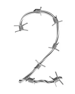 Barbed wire alphabet, 2 Illustration