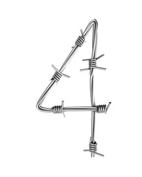 Barbed wire alphabet, 4 Illustration