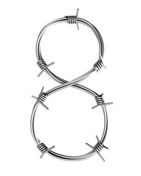 Barbed wire alphabet, 8 Stock Illustration