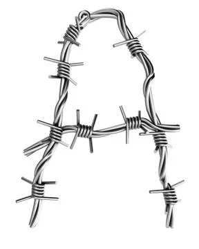 Barbed wire alphabet, A Stock Illustration