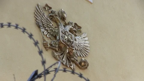 Barbed Wire and Double-headed Eagle 動画素材 90168078