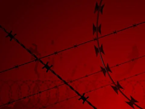 Barbed wire background Stock Illustration