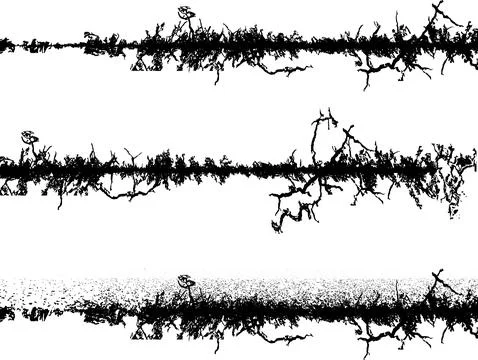 Barbed wire with barbed wire against a white background, fence lines Stock Illustration