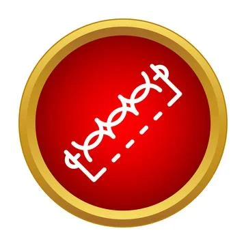 Barbed wire barrier security icon button Illustrazione stock