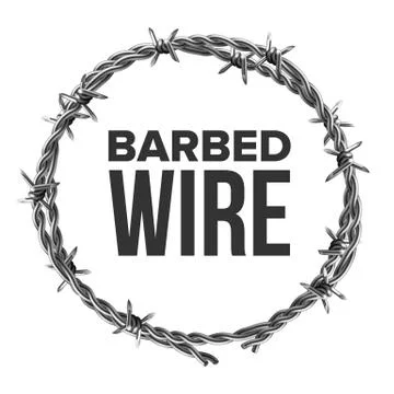Barbed Wire In Circular Shape For Fence Vector イラスト素材
