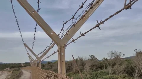 Barbed Wire Close-Up Stock Footage 169818299