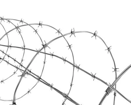 Barbed wire closeup Stock Illustration