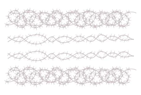 Barbed Wire Concept Illustration Stock-Illustration