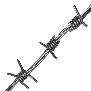 Barbed wire, corner version Stock-Illustration