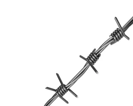 Barbed wire, corner version Stock Illustration