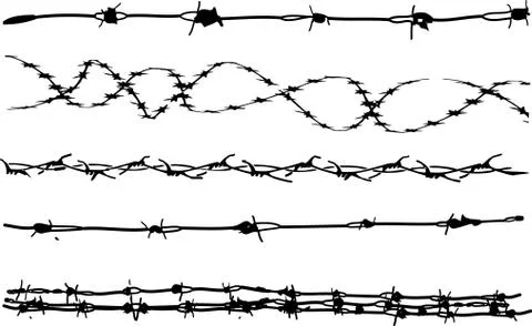 Barbed Wire elements Stock Illustration