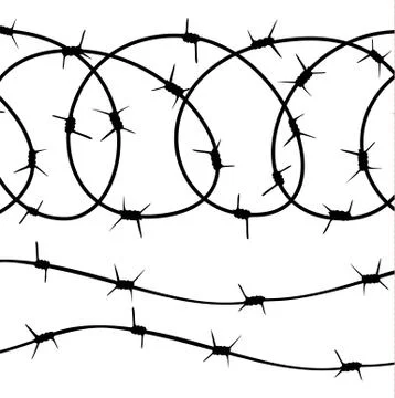 Barbed Wire elements イラスト素材