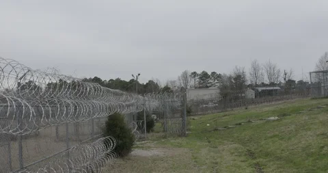 Barbed Wire Fence Stock Footage 128246518