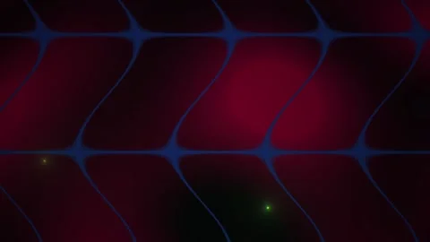 Barbed wire fence with red background and lights. Stock Footage 335945551