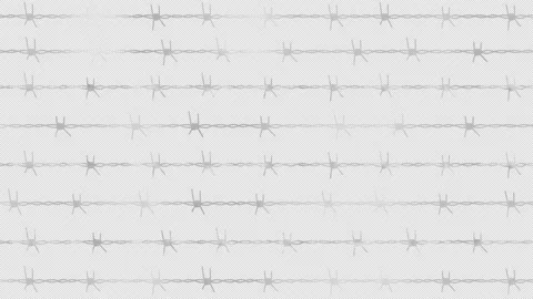 Barbed wire, fence on transparent background Stock Footage 170600798