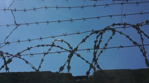 Barbed wire 스톡 동영상 11925310
