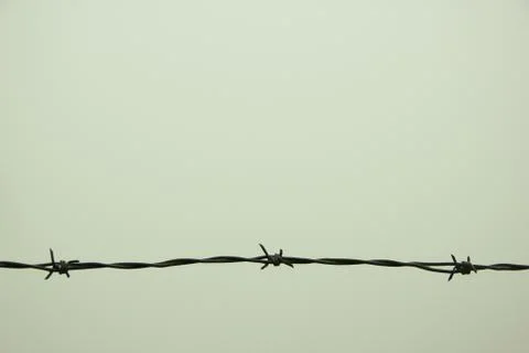 Barbed wire with four points Stock Photos