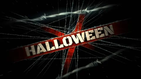 Barbed Wire Haunted Halloween Stock Footage 54676873