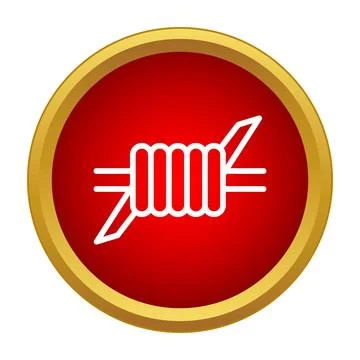 Barbed wire icon representing security and restriction concept イラスト素材
