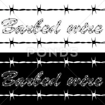 Barbed wire Stock Illustration