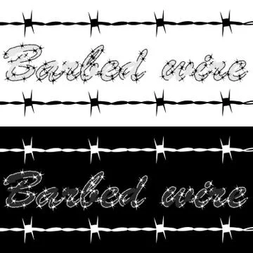 Barbed wire Stock Illustration