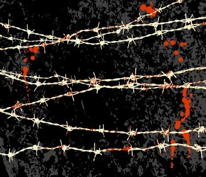 Barbed wire Stock Illustration