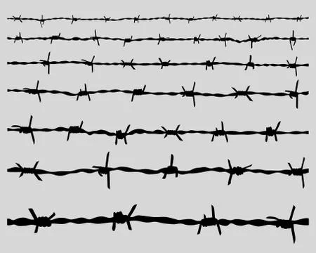 Barbed wire Stock Illustration