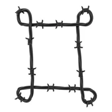 Barbed wire Stock Illustration