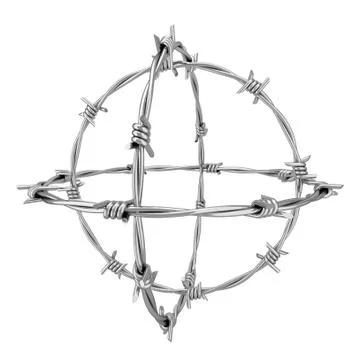 Barbed wire Stock Illustration